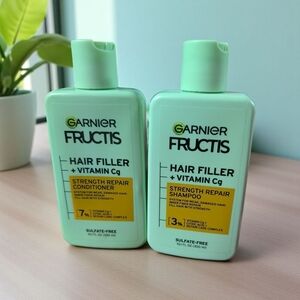 Garnier Fructis Hair Strength Repair Filler Shampoo and Conditioner Set (EUC)